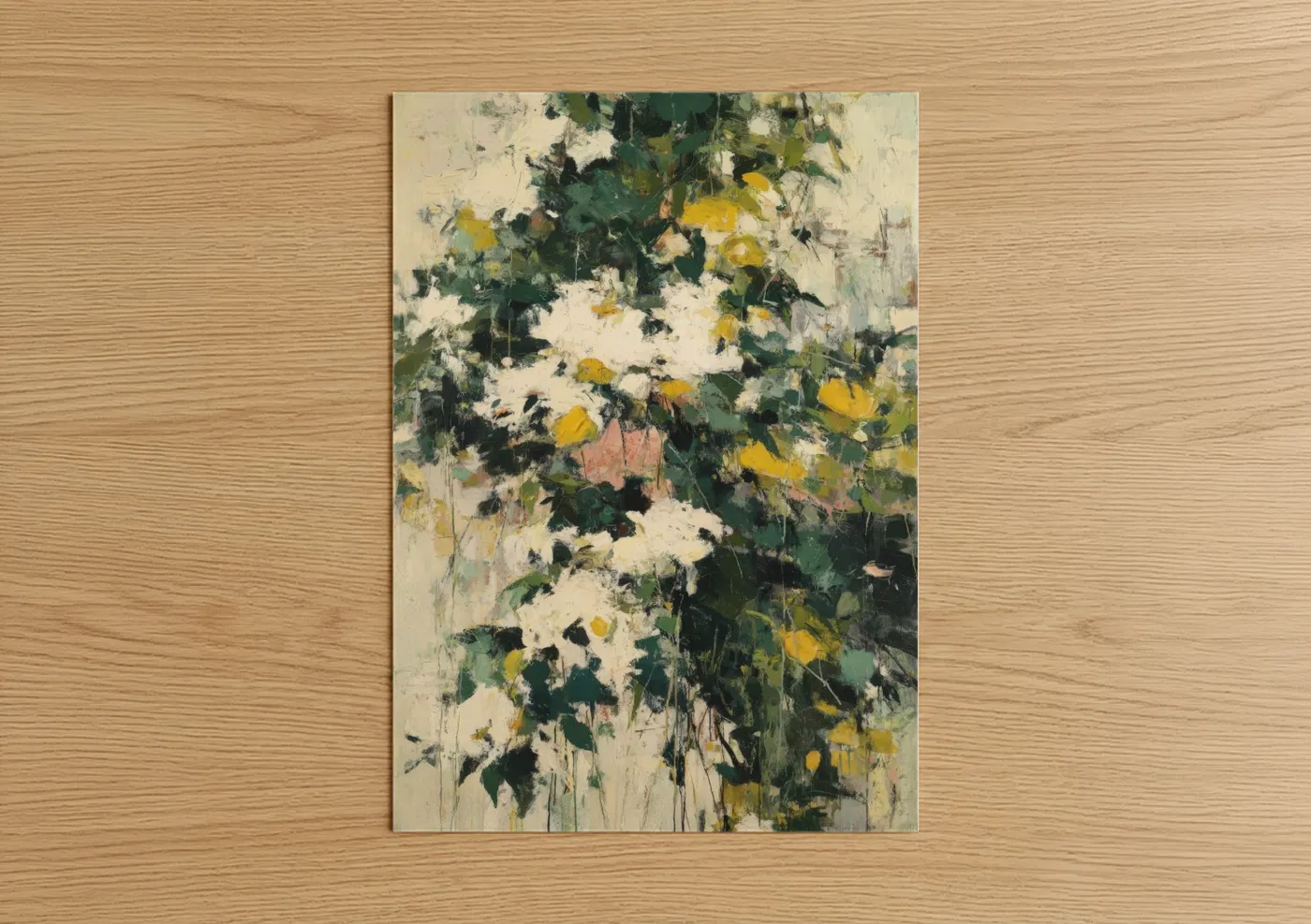 Golden Harvest Blossoms Abstract Fruit Tree Wall Art
