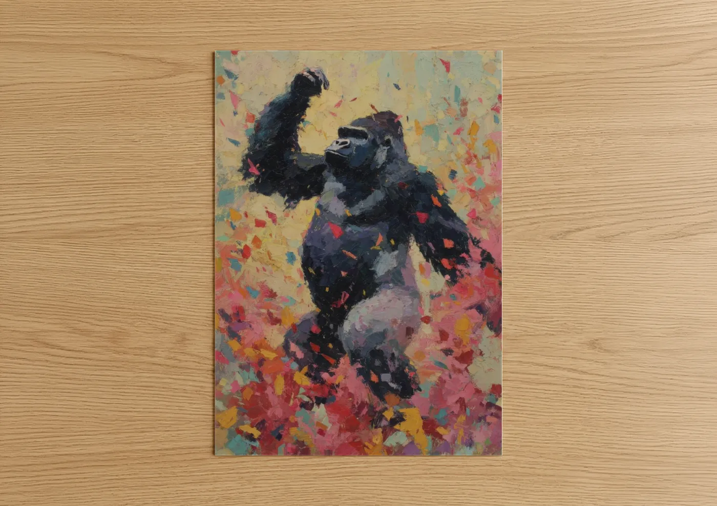 Victorious Gorilla Abstract Expressionism Wall Art