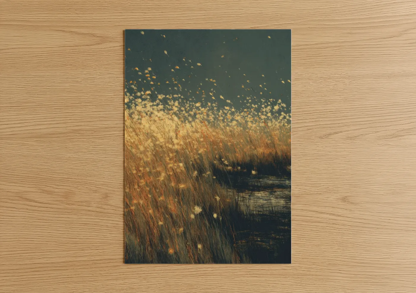 Golden Grain Field Landscape Wall Art