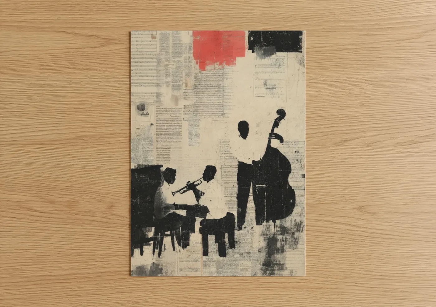 Jazz Musicians Vintage Collage Wall Art