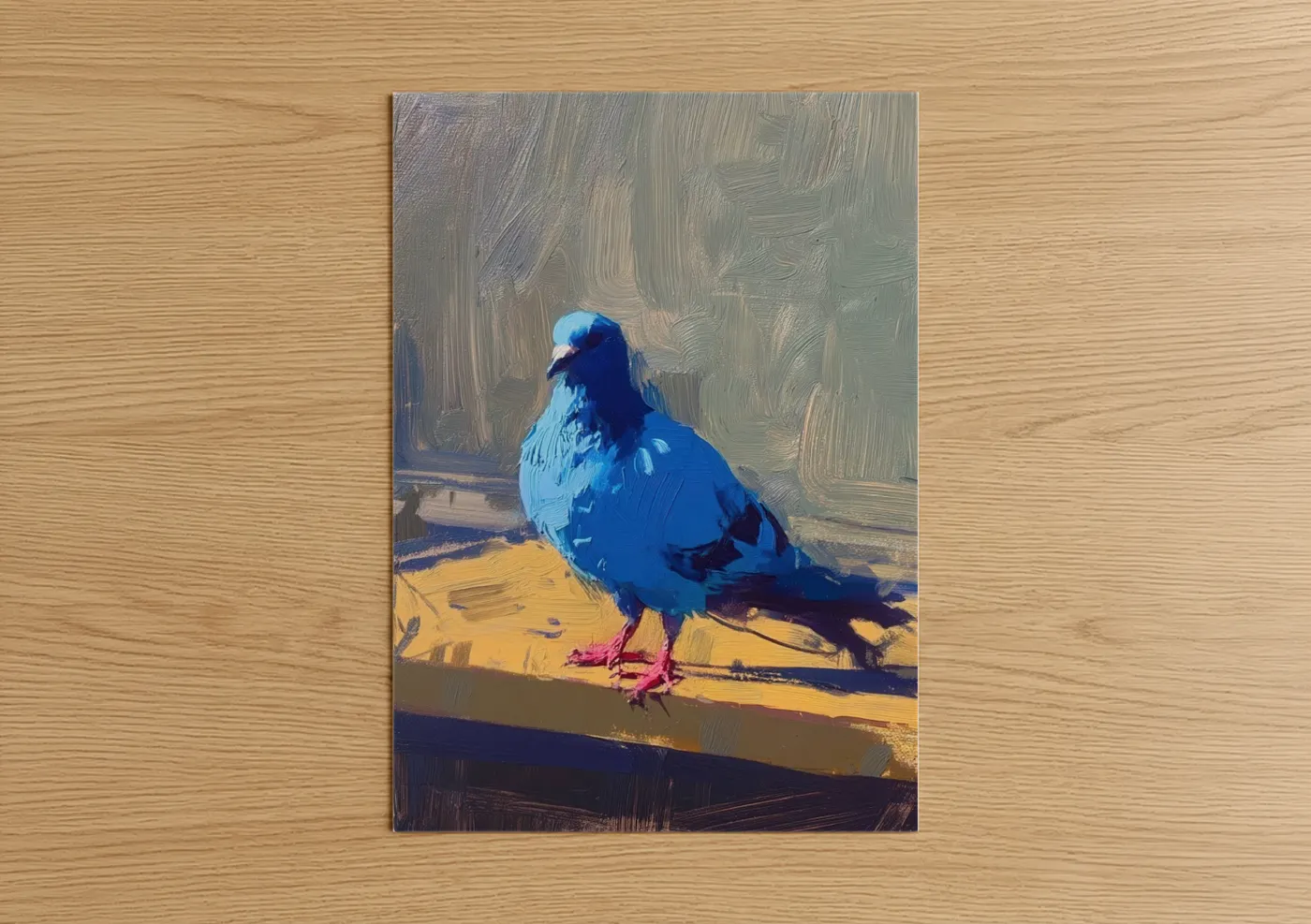 Azure Pigeon Contemporary Wall Art