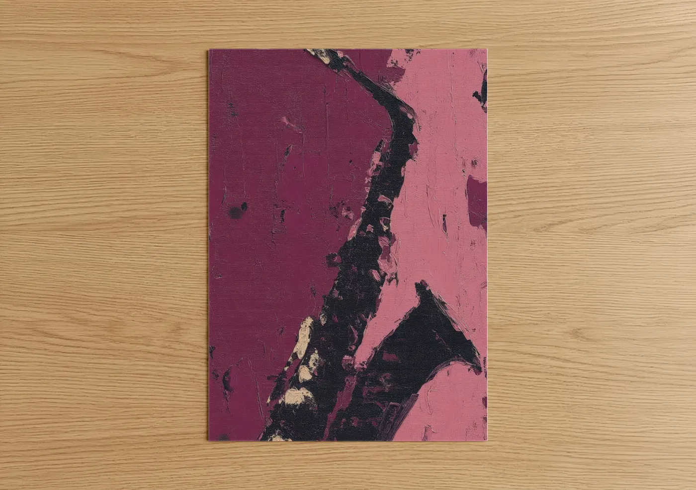 Pink Saxophone Abstract Wall Art