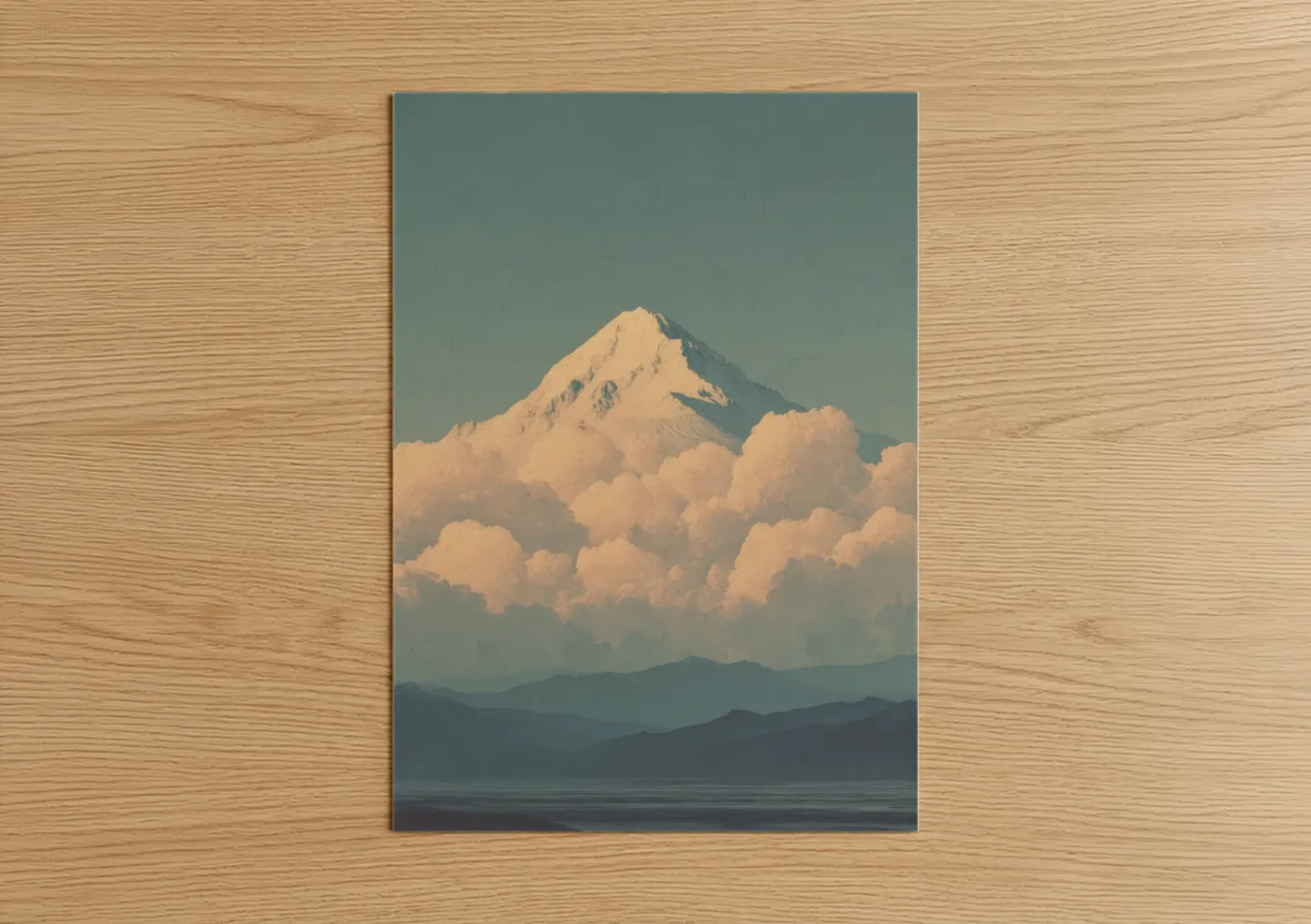 Snow-Capped Mountain Golden Hour Peak Wall Art