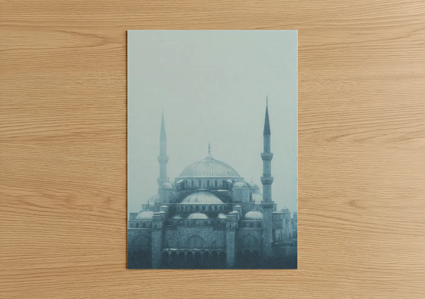 Snowy Mosque Architecture Winter Wall Art
