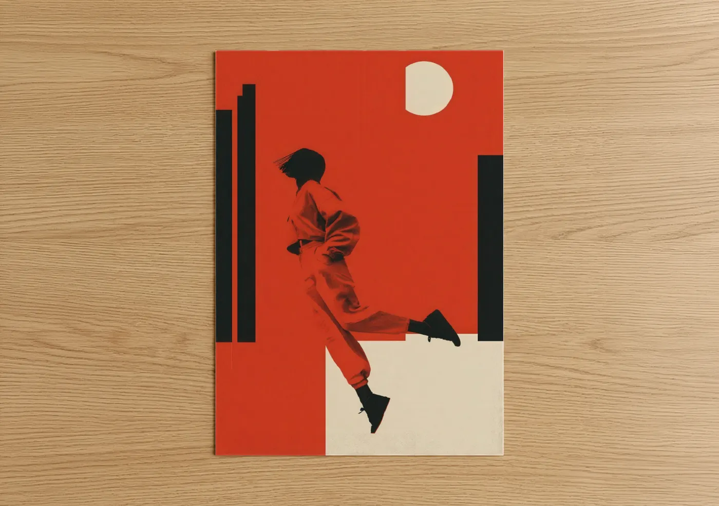 Dynamic Street Dancer Urban Red Wall Art