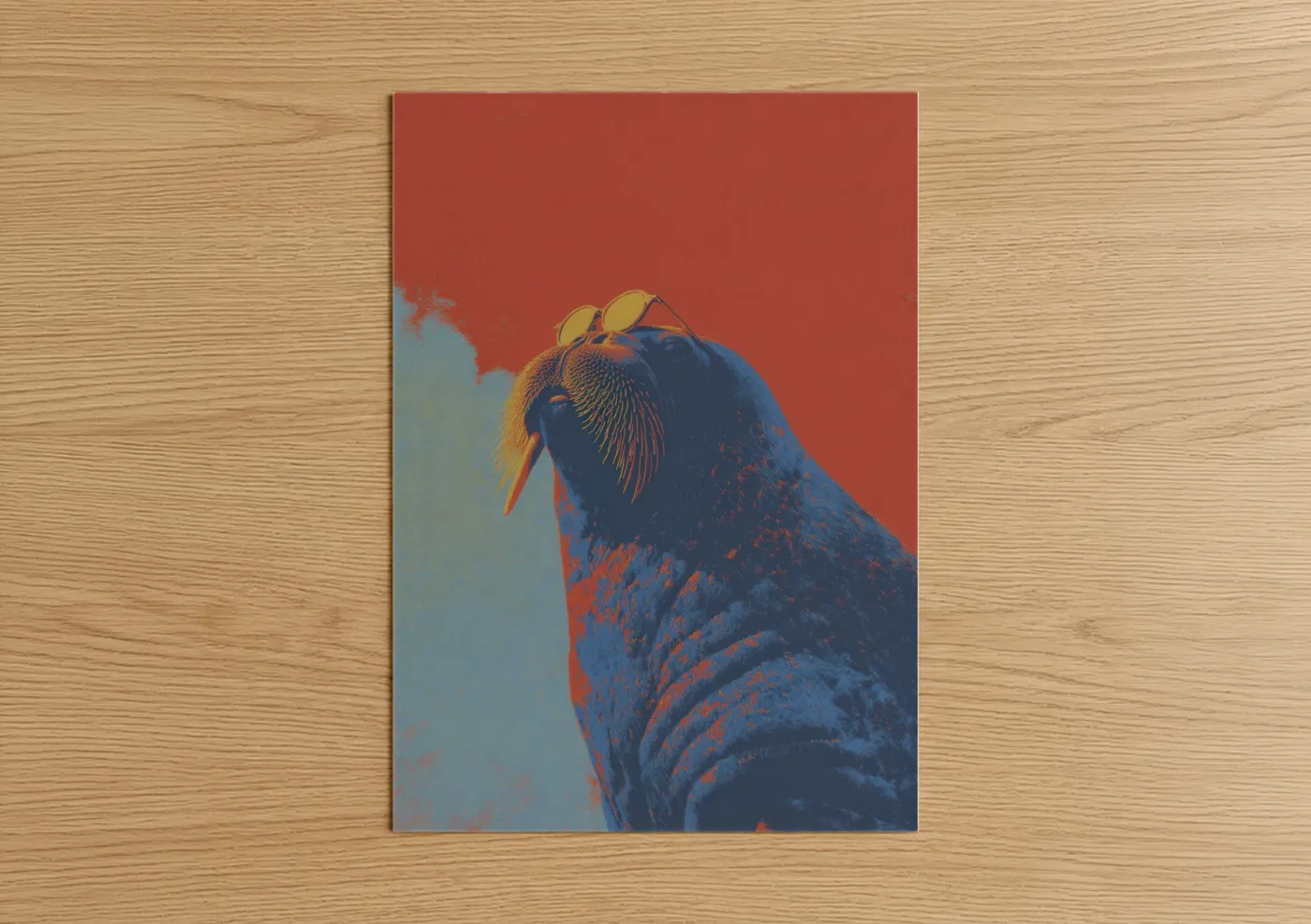 Cool Walrus Pop Art Modern Wall Art