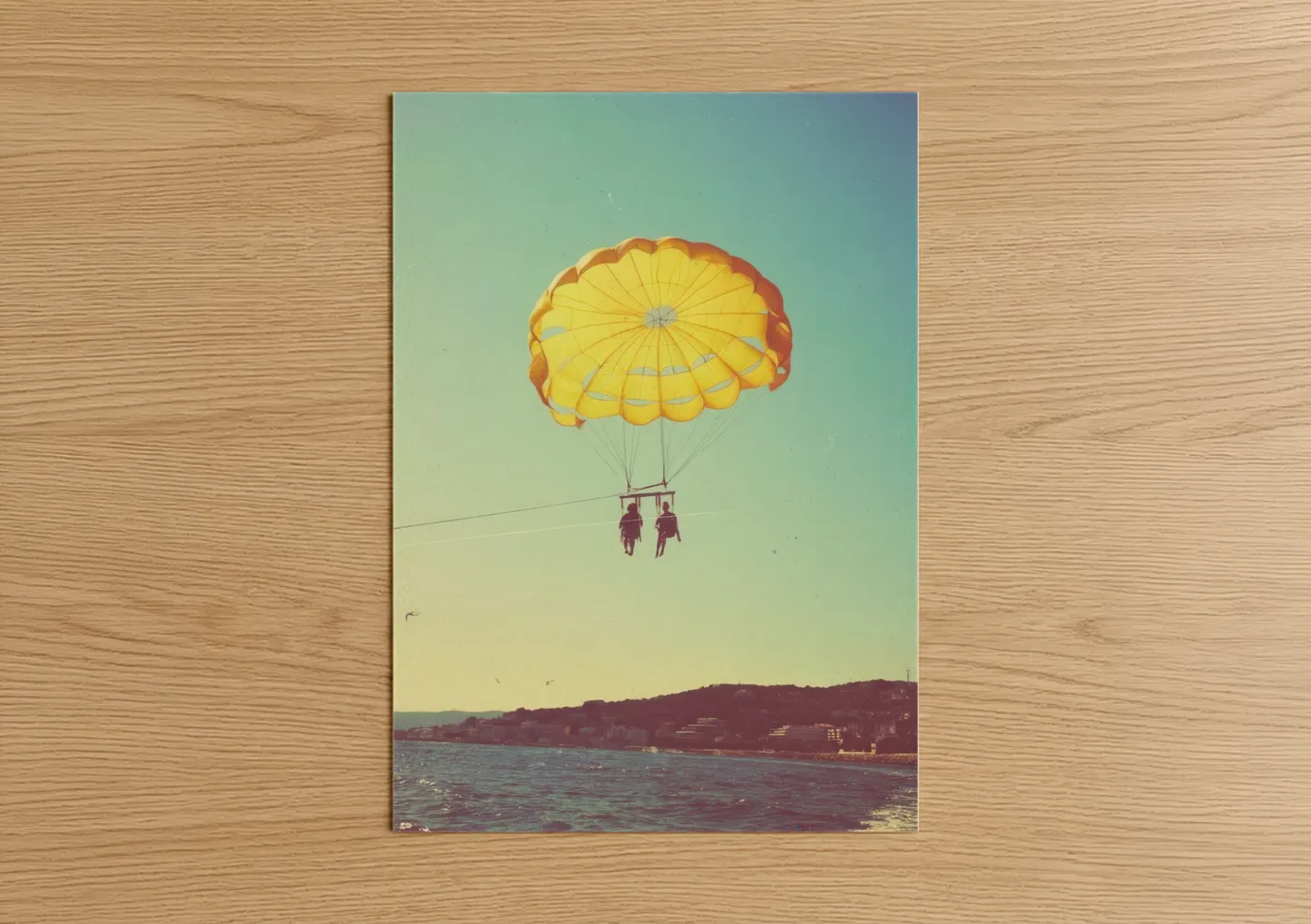 Golden Parasail Couple Beach Adventure Wall Art