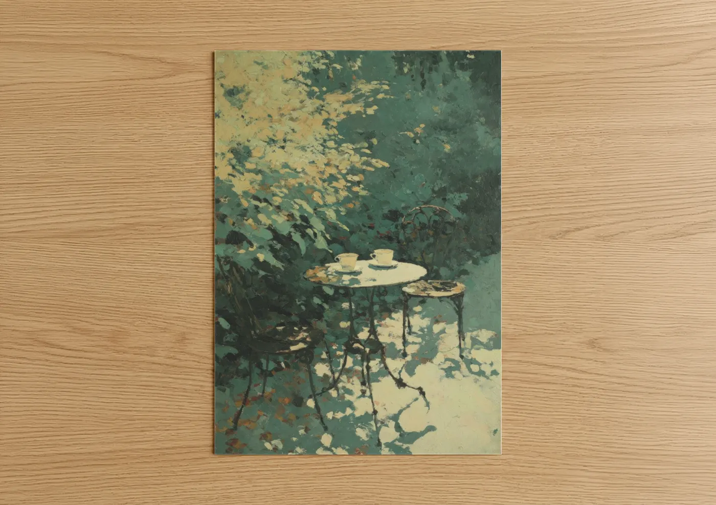 Vintage Garden Coffee Watercolor Wall Art