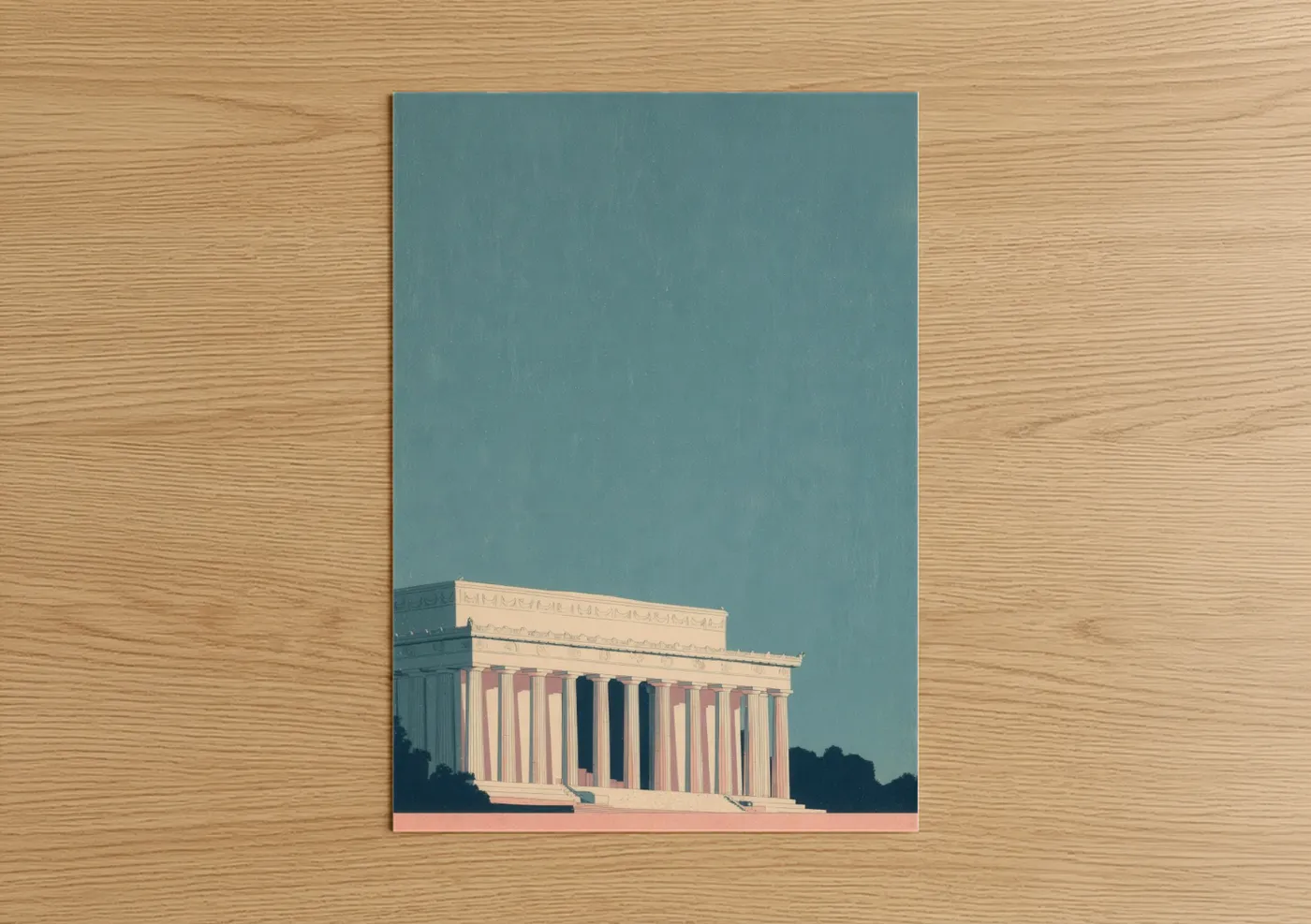 Lincoln Memorial Minimalist Architecture Wall Art