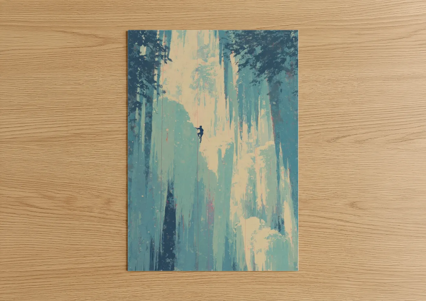 Ice Climber Solitary Ascent Winter Sport Wall Art