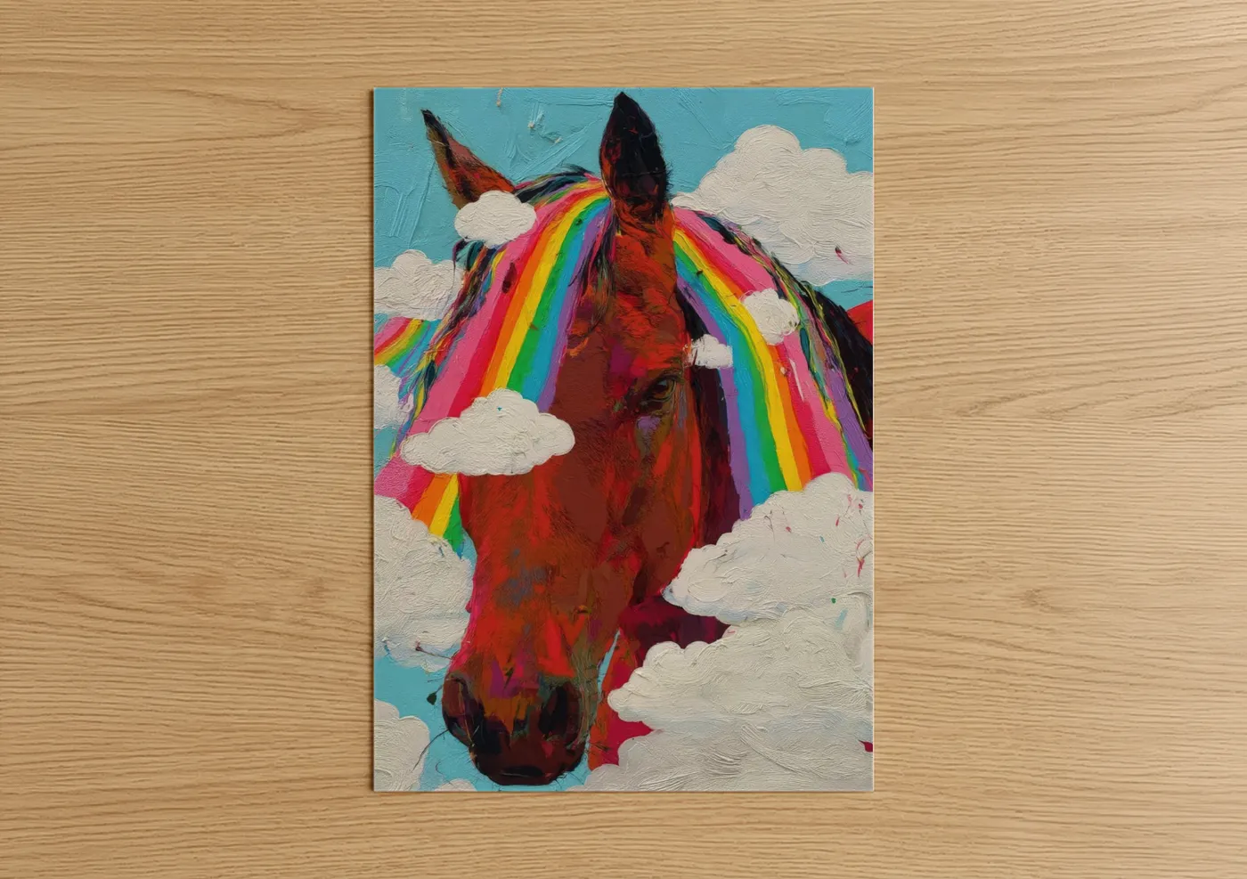 Rainbow Thoroughbred Horse Pop Wall Art