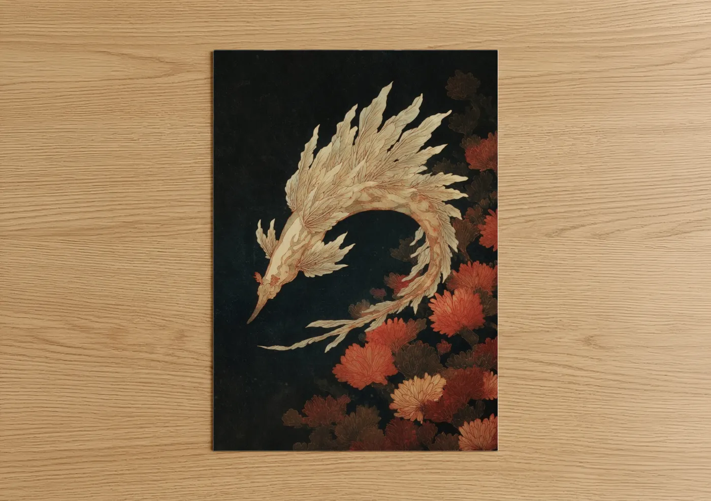 Crimson Nudibranch Sea Creature Wall Art