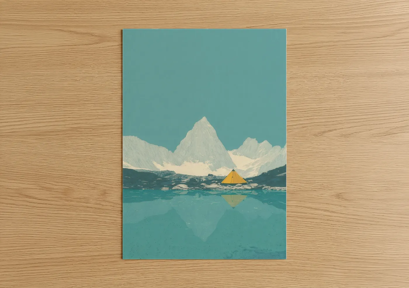 Alpine Mountain Camping Adventure Wall Art