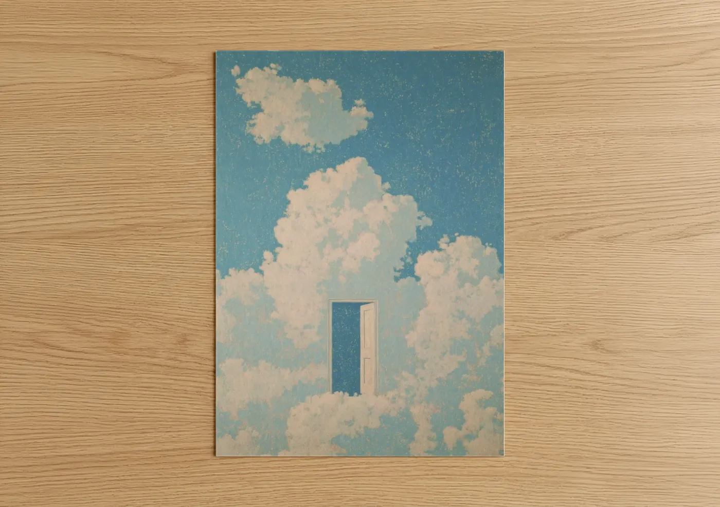 Heavenly Door Surreal Cloud Sky Wall Art