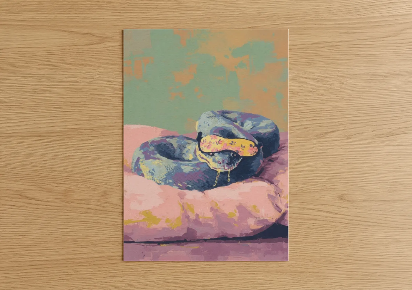 Colorful Boa Constrictor Modern Wall Art