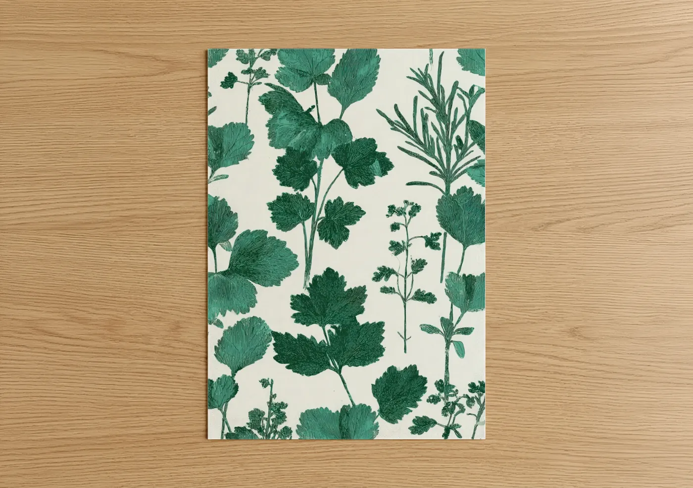 Botanical Herb Garden Illustration Wall Art