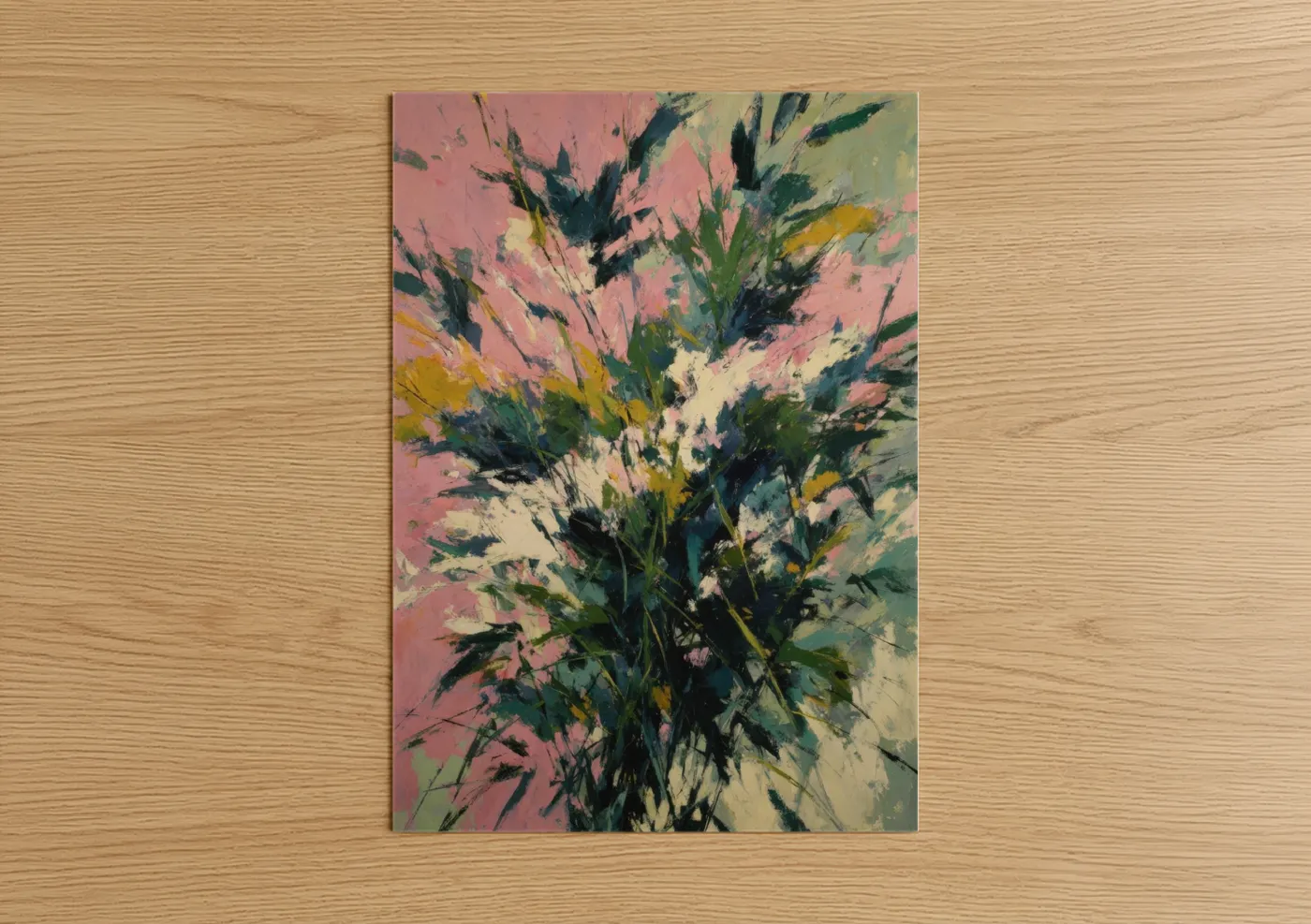 Vibrant Tropical Trees Abstract Wall Art