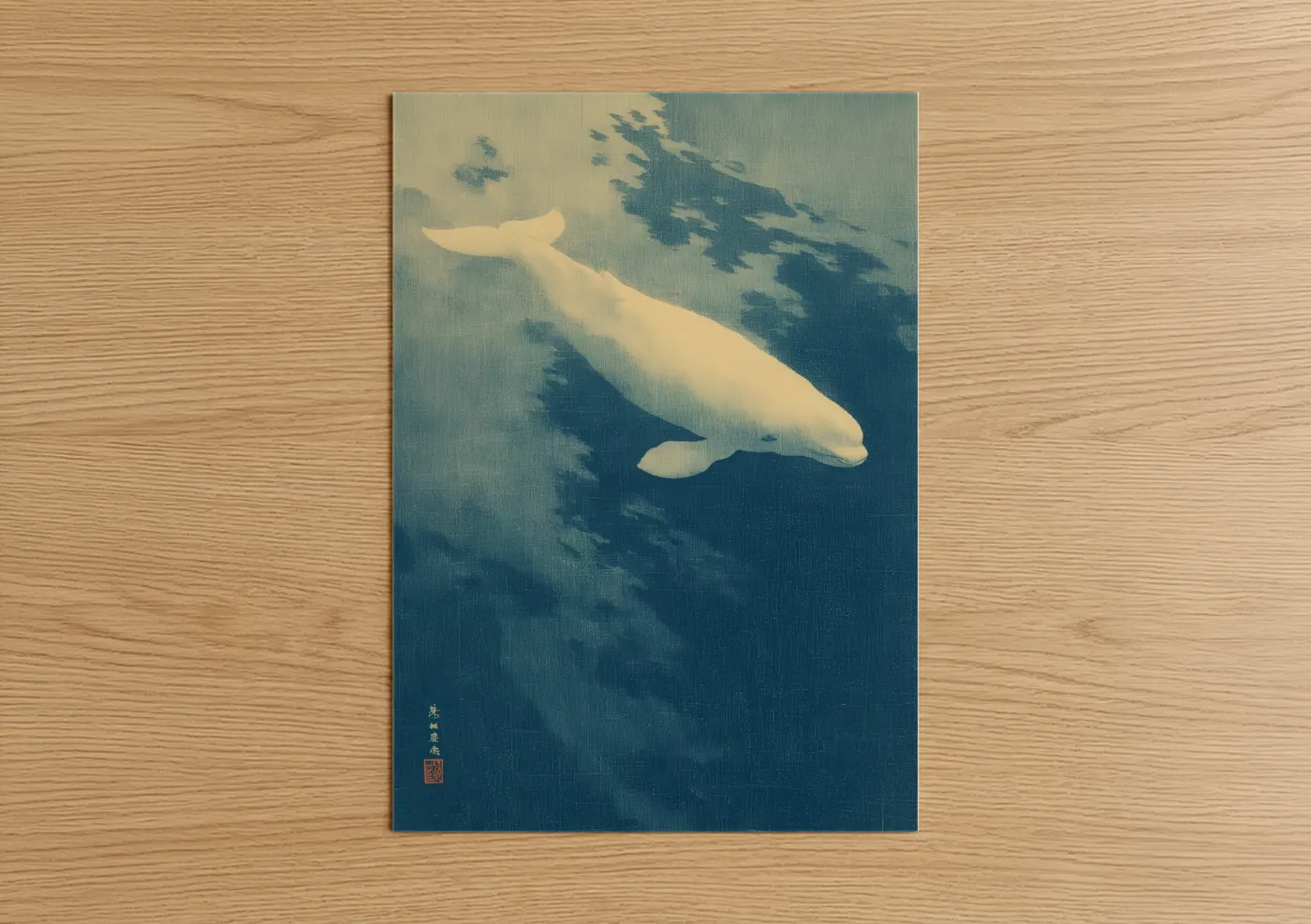 Arctic Beluga Whale Ocean Wall Art