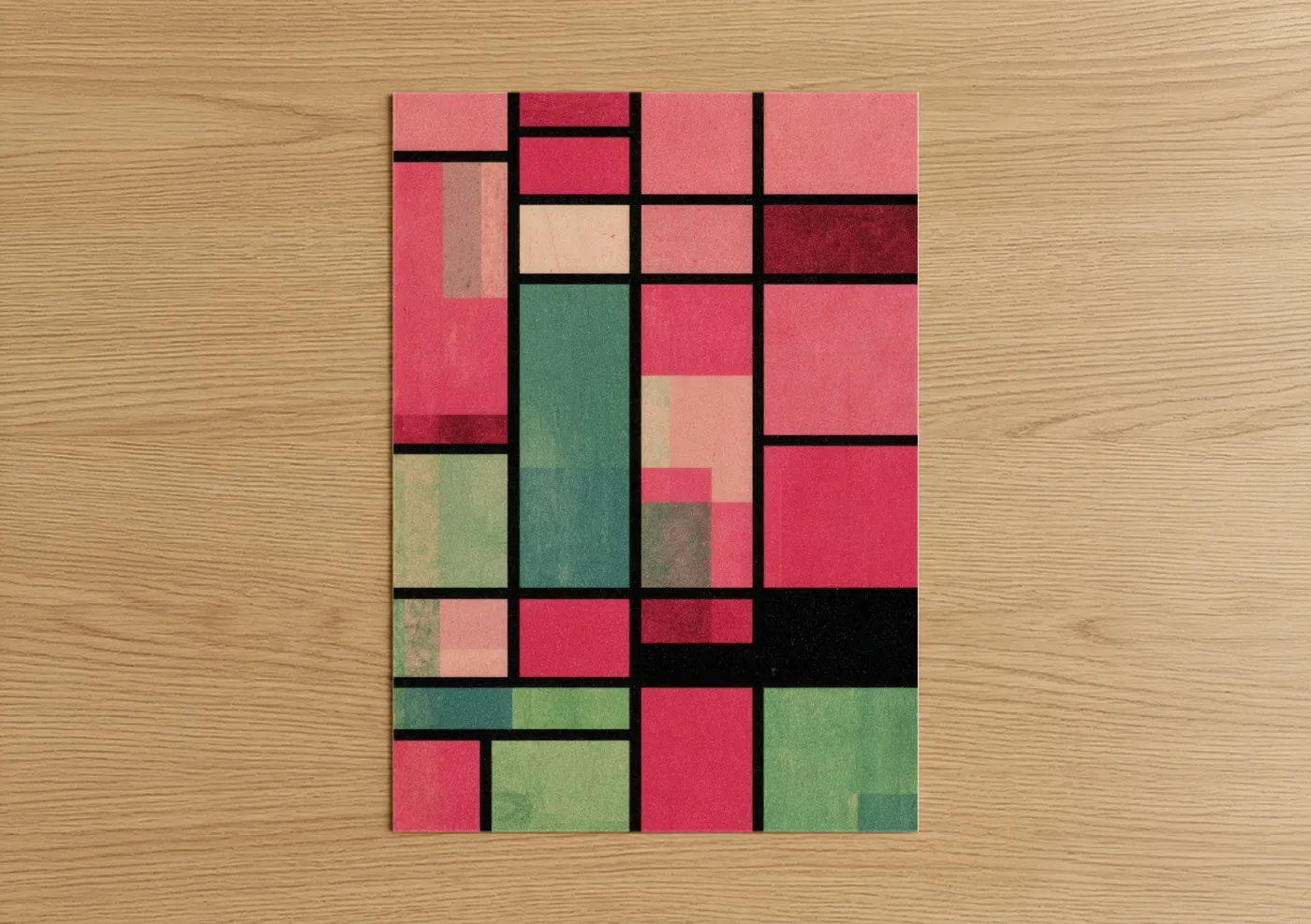 Geometric Mosaic Modern Abstract Wall Art