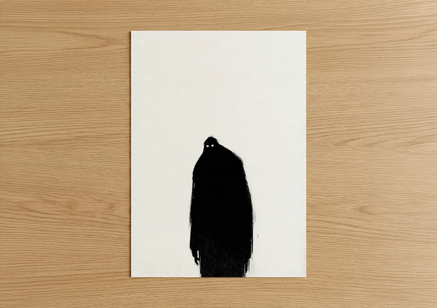 Ethereal Yeti Minimalist Dark Wall Art