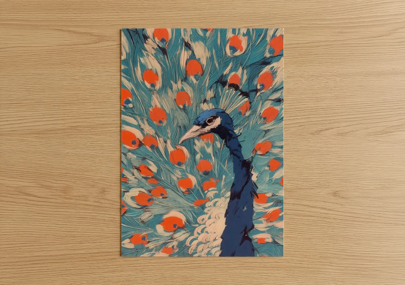 Crimson Peacock Fine Art Print Wall Art
