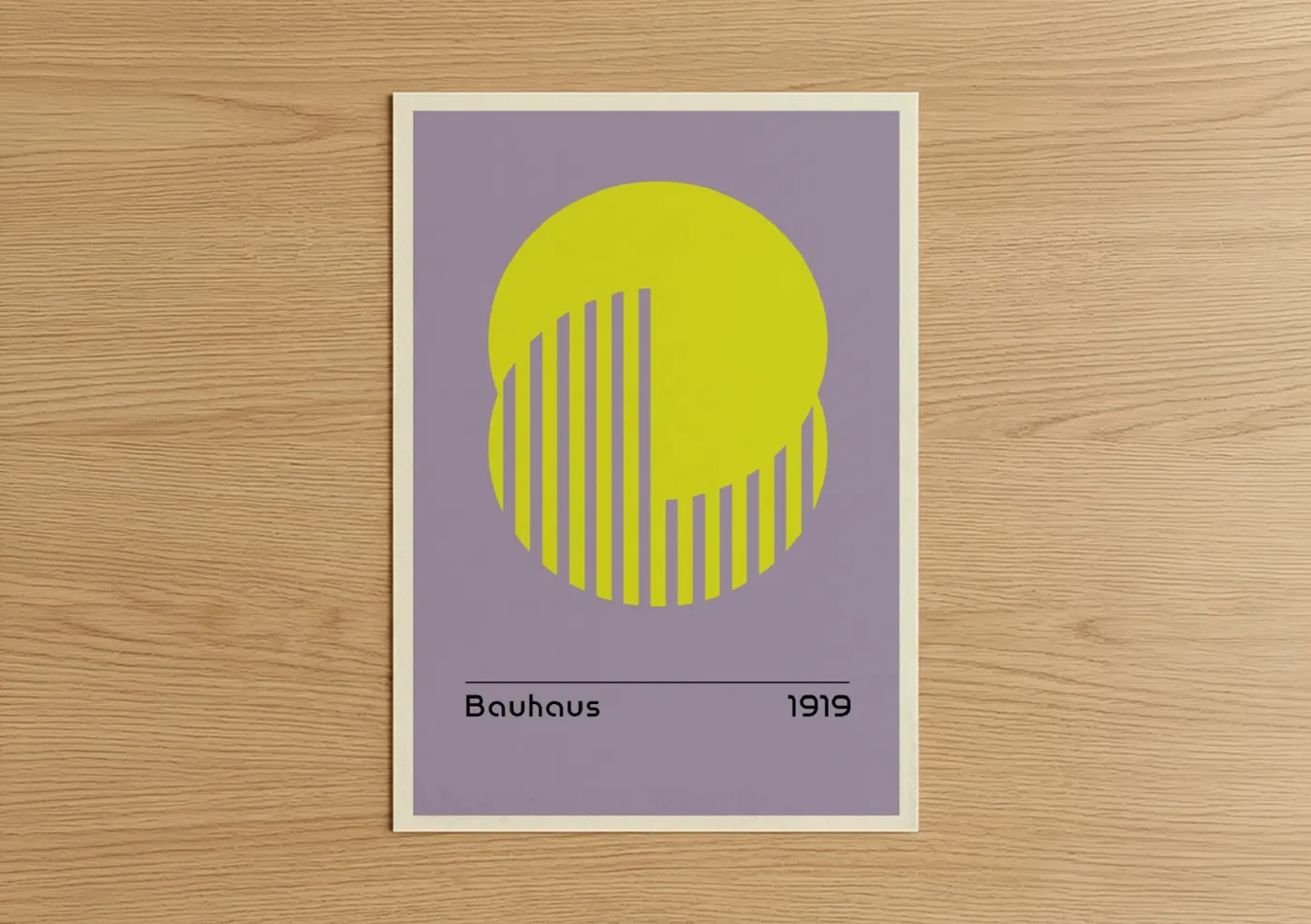 Bauhaus Yellow Abstract Geometric Art Wall Art
