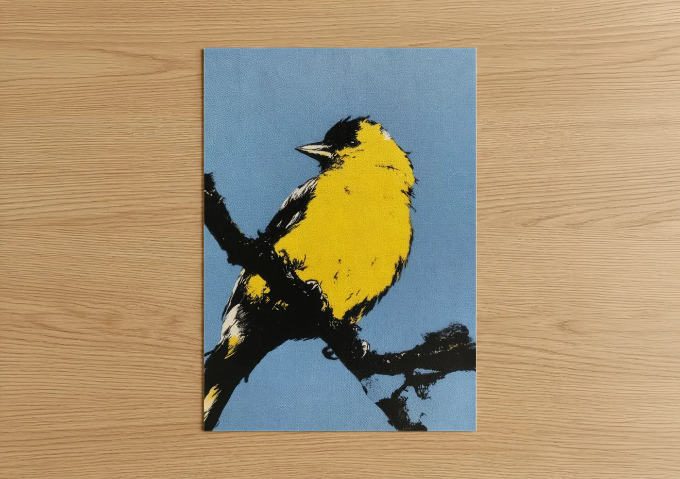 Golden Finch Pop Art Modern Print Wall Art