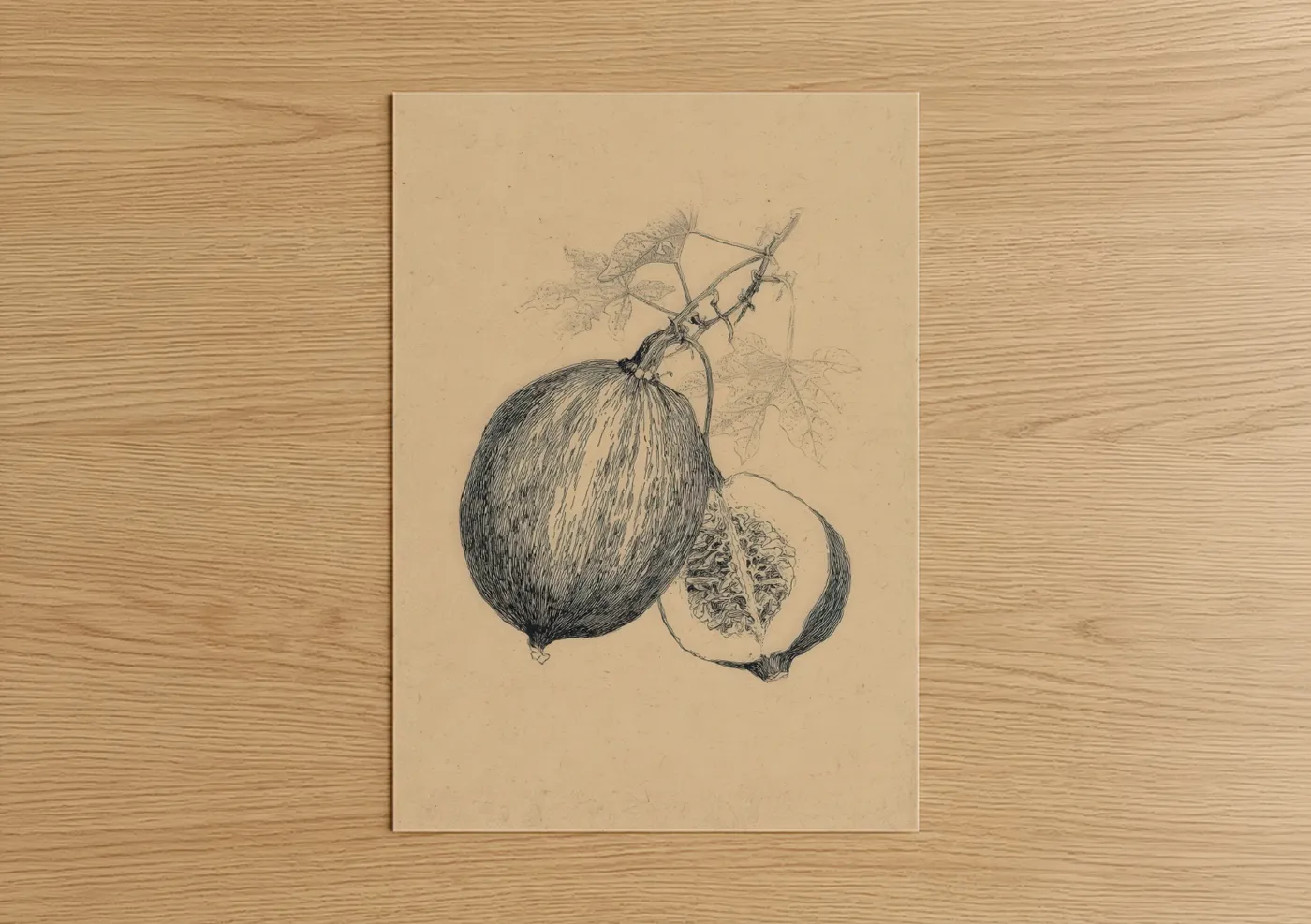 Passion Fruit Botanical Illustration Wall Art