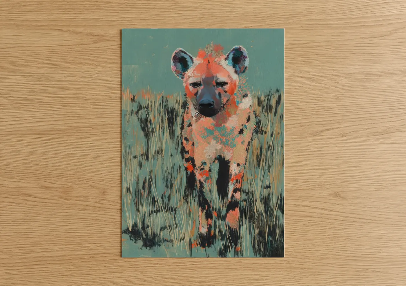 Colorful Hyena Safari Animal Wall Art