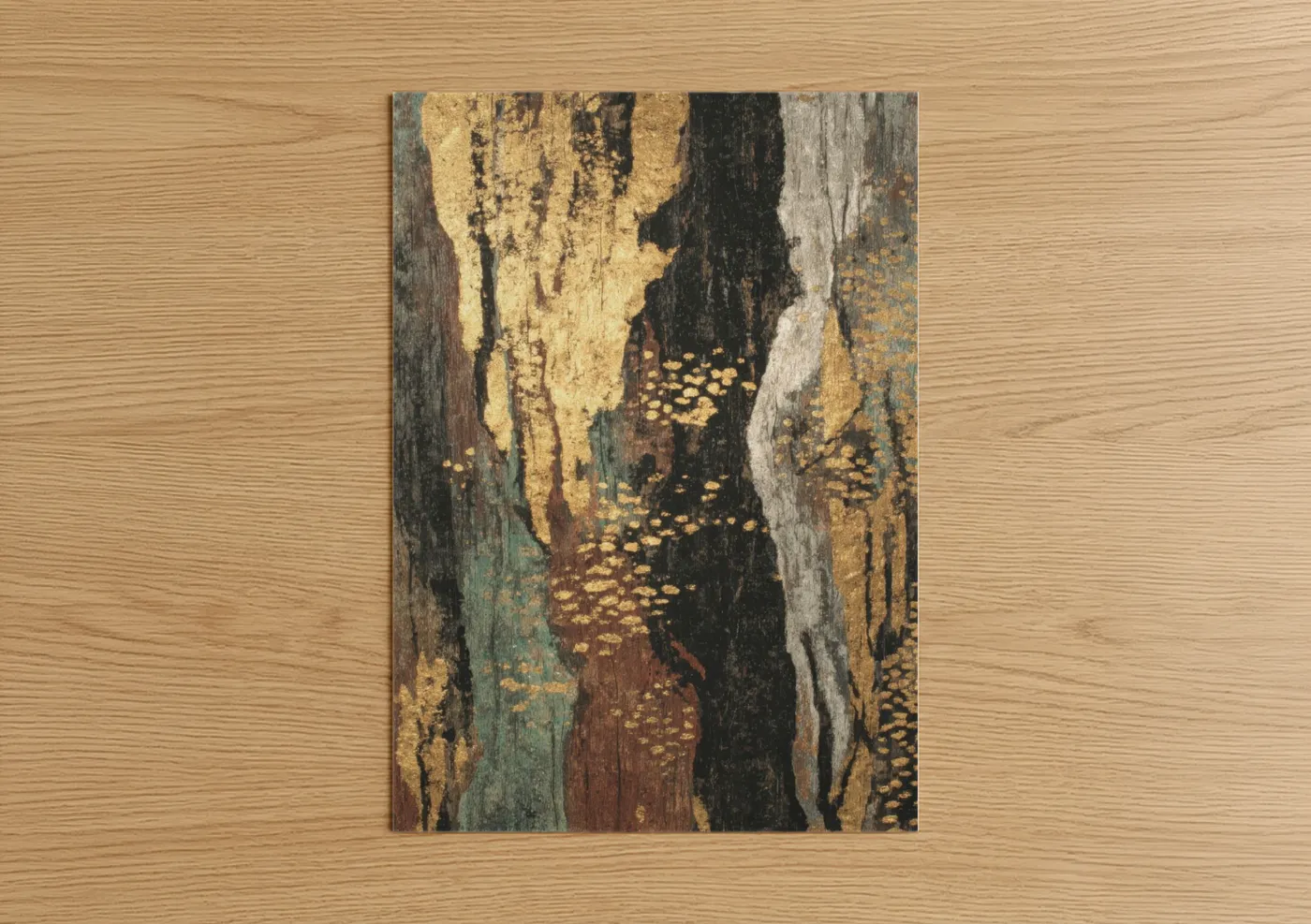 Golden Kauri Tree Abstract Wall Art