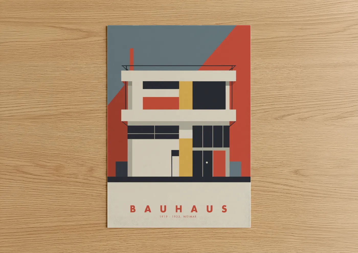 Bauhaus Modernism Abstract Architecture Wall Art