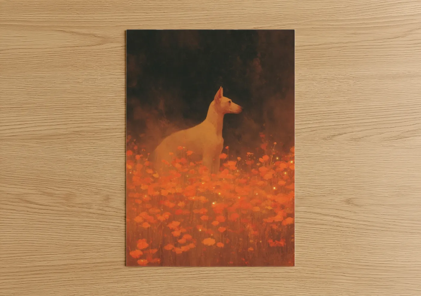 Fiery Spirit Dog Día de los Muertos Wall Art