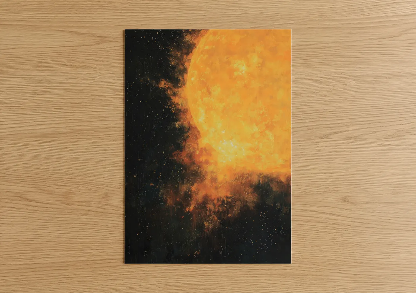 Cosmic Sun Rise Abstract Space Wall Art