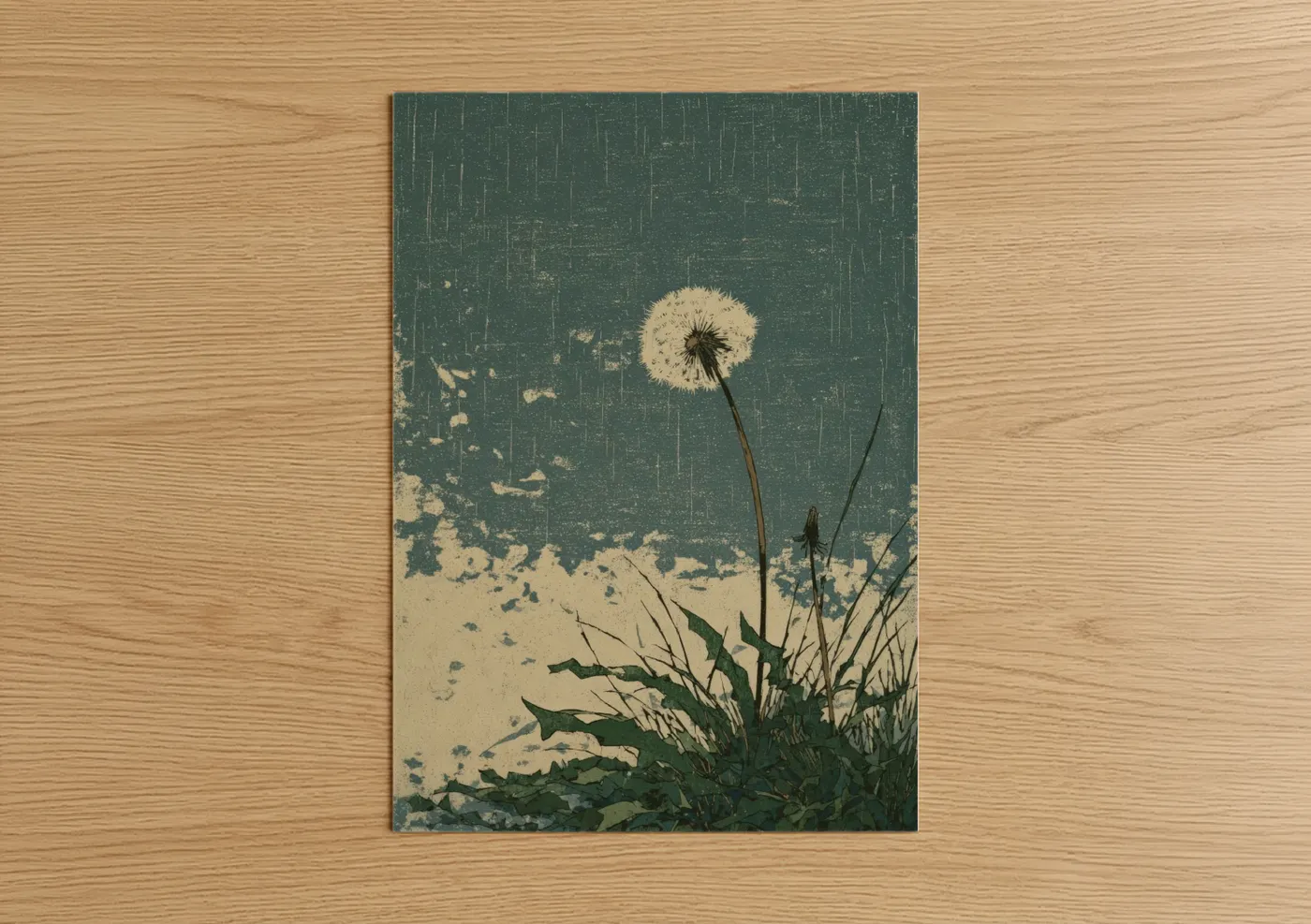 Vintage Dandelion Botanical Art Print Wall Art