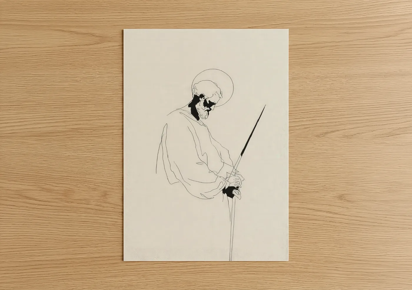 Saint Paul Minimalist Line Art Wall Art