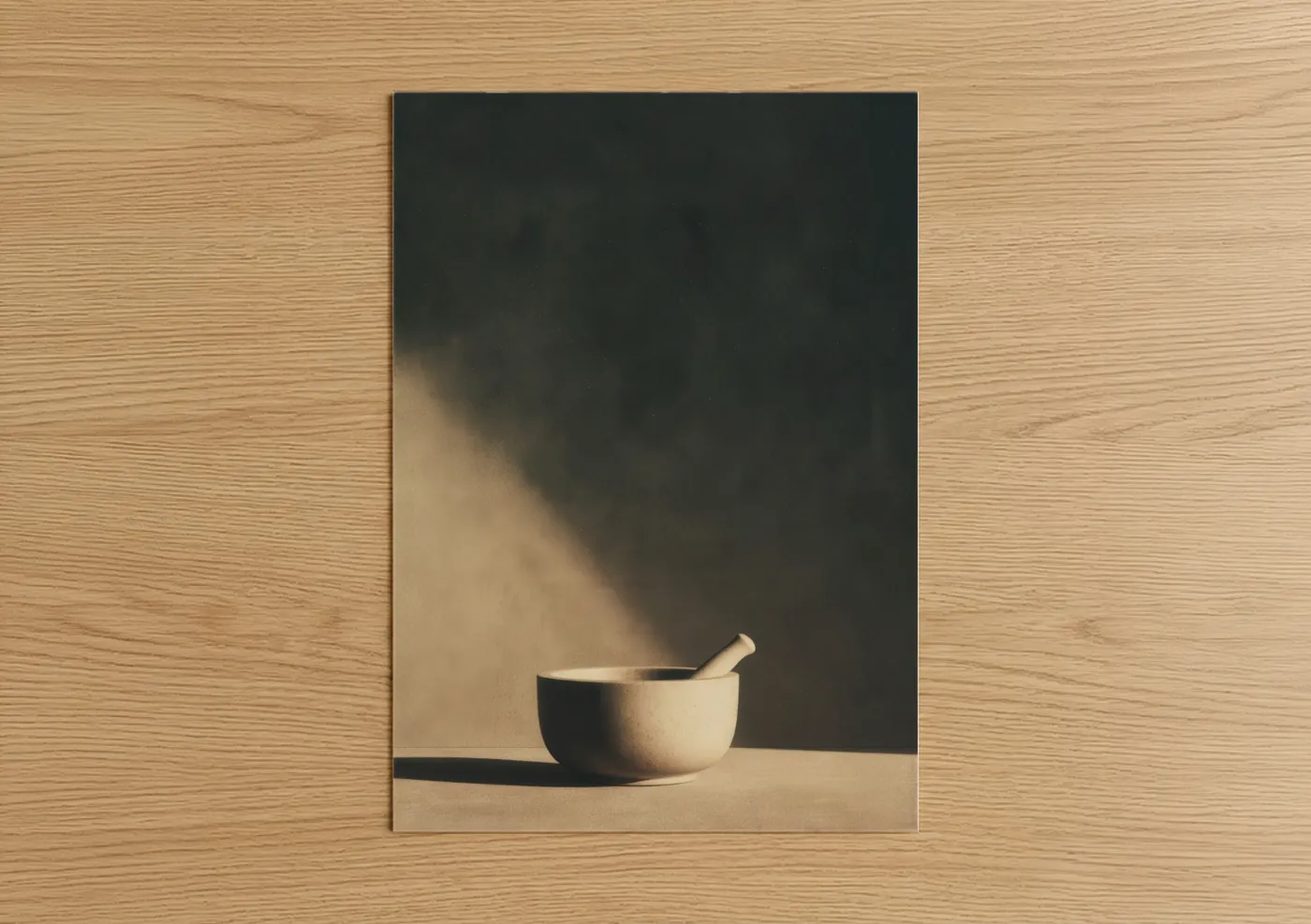 Minimalist Stone Mortar and Pestle Wall Art