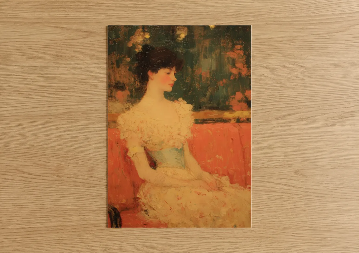 Elegant Woman Vintage Fashion Portrait Wall Art