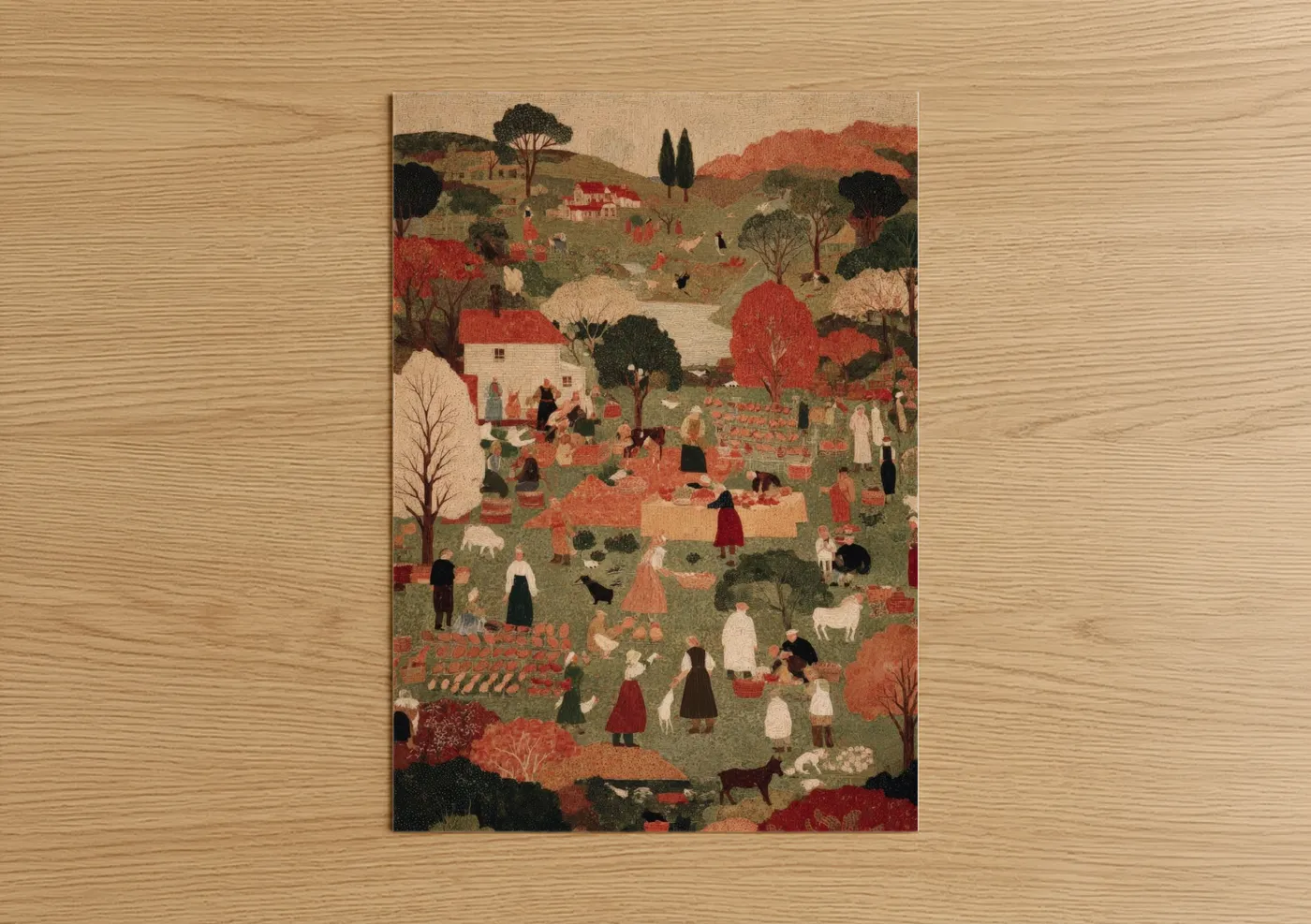 Harvest Celebration Village Thanksgiving Wall Art