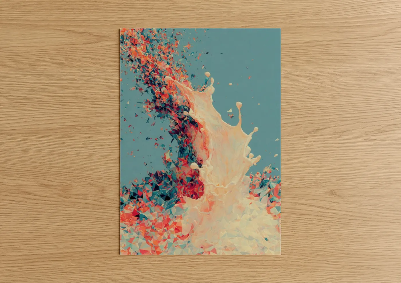 Milk Splash Burst Abstract Wall Art