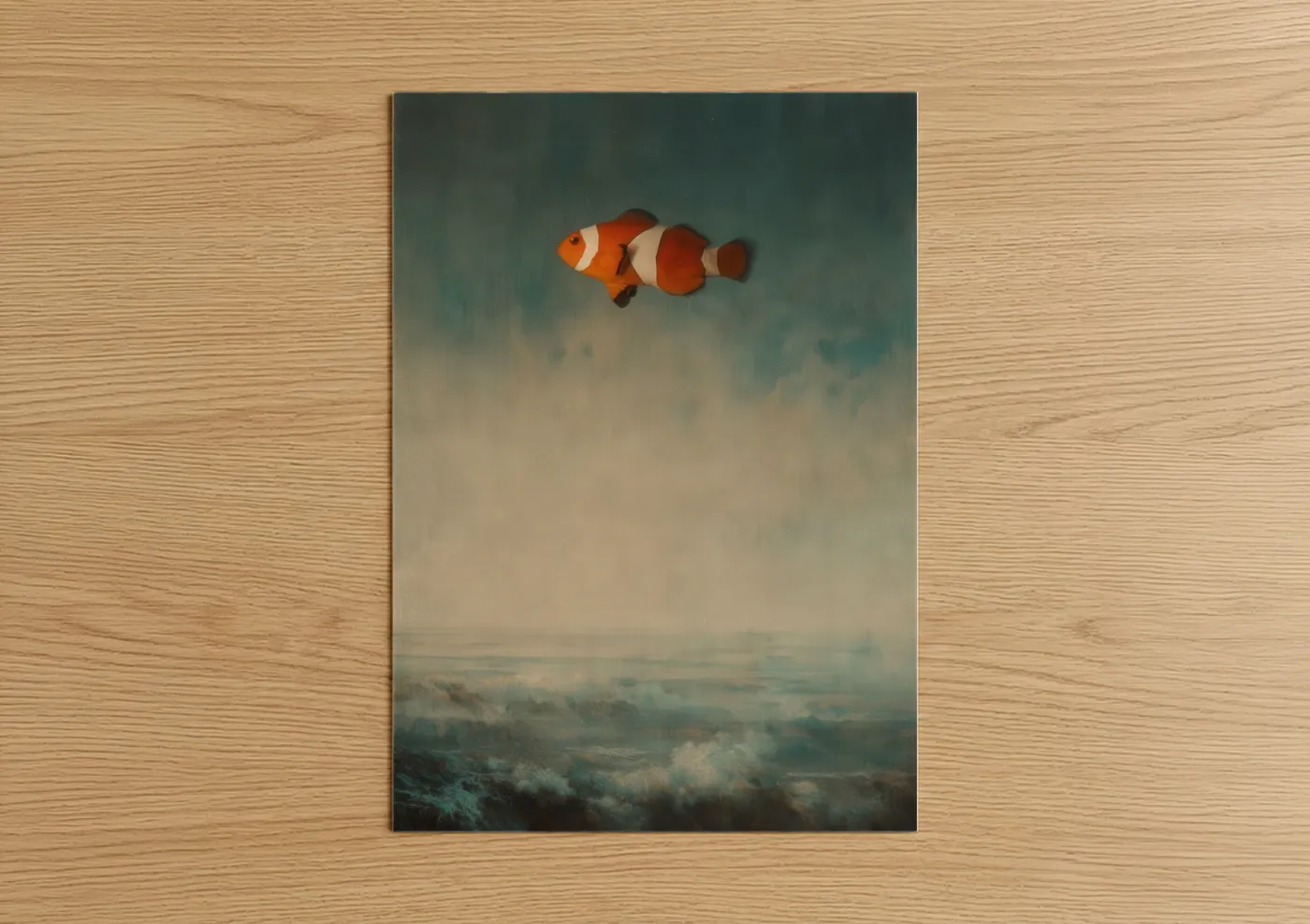 Orange Clownfish Surreal Ocean Wall Art