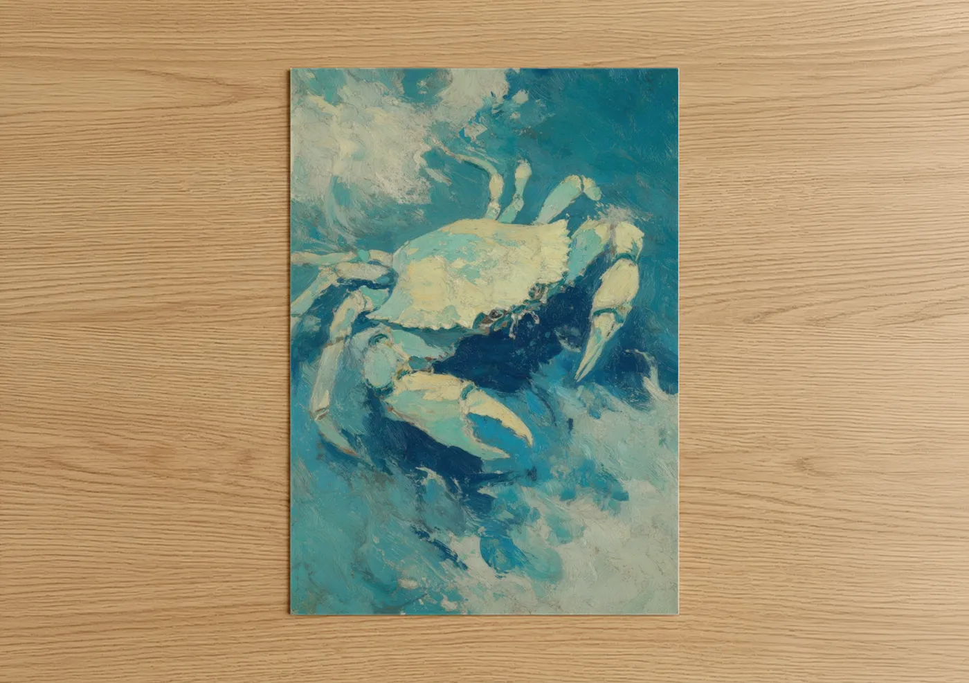 Coastal Crab Study Impressionist Wall Art