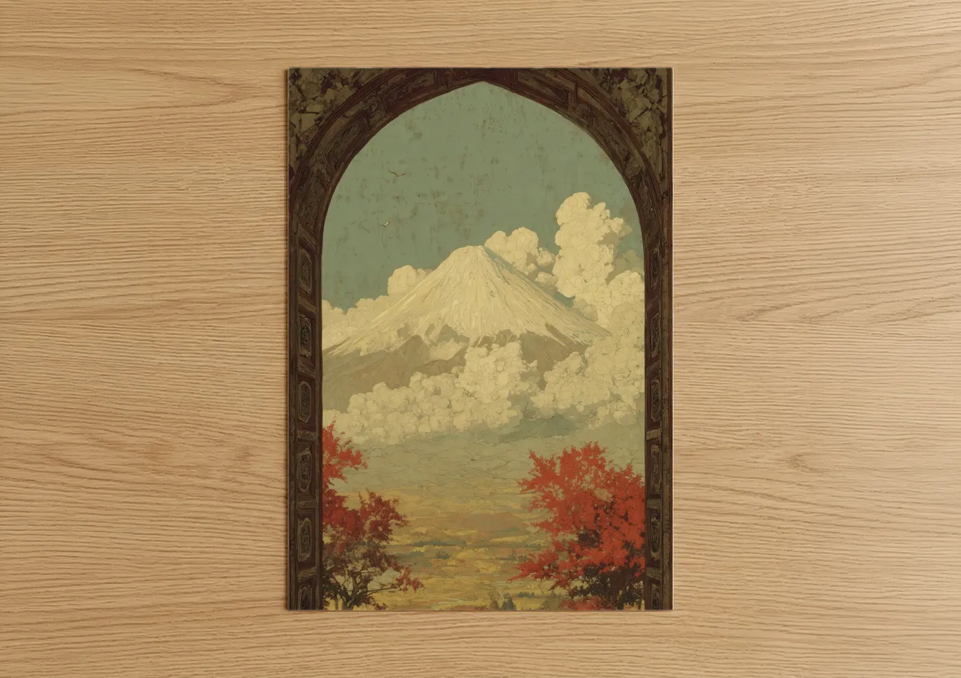 Mount Fuji Autumn Japanese Landscape Wall Art