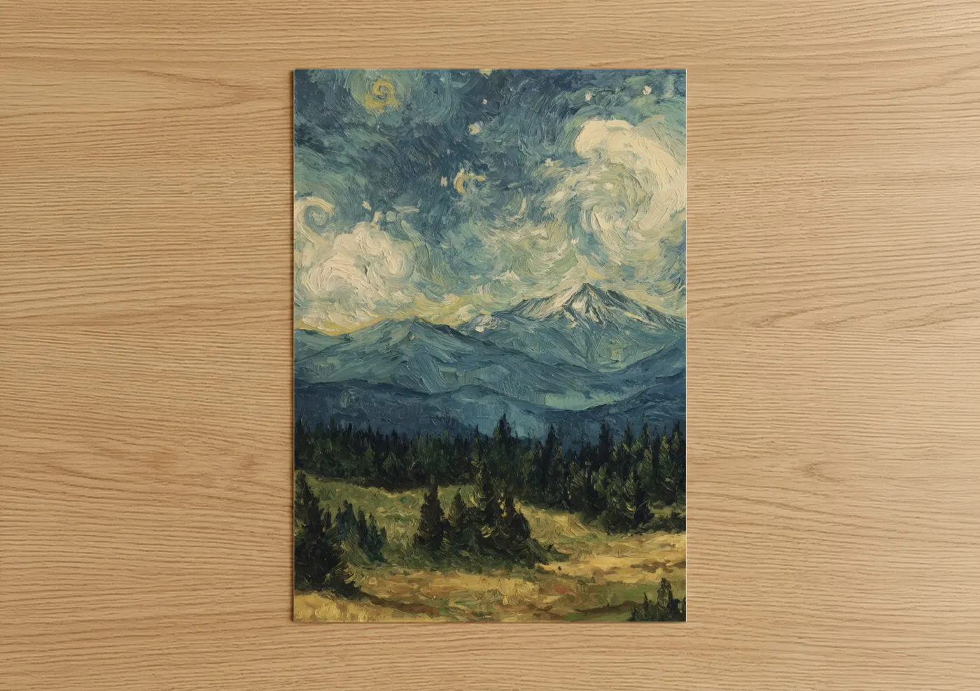 Starlit Sierra Nevada Mountain Landscape Wall Art