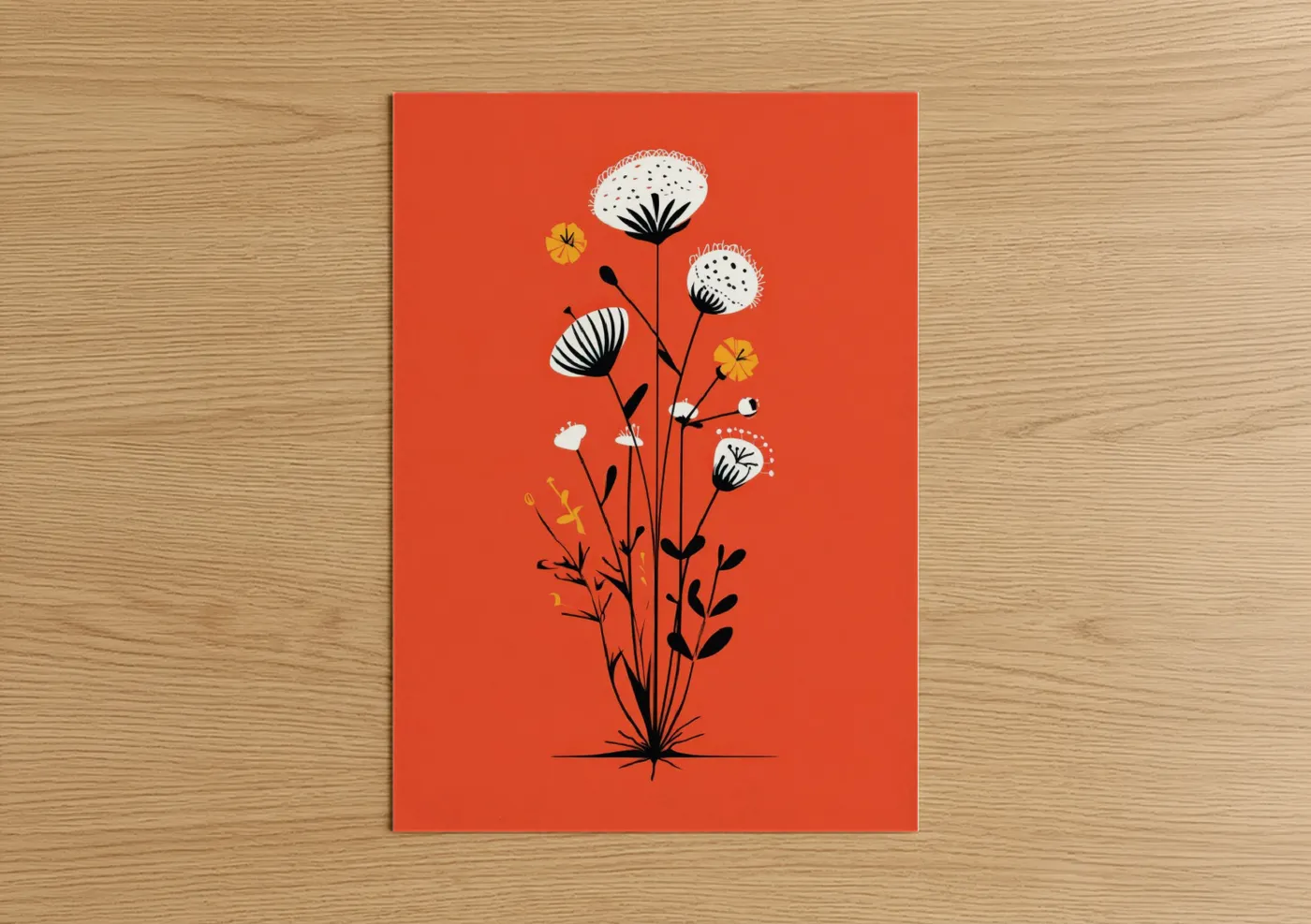 Abstract Wildflower Art Print Wall Art
