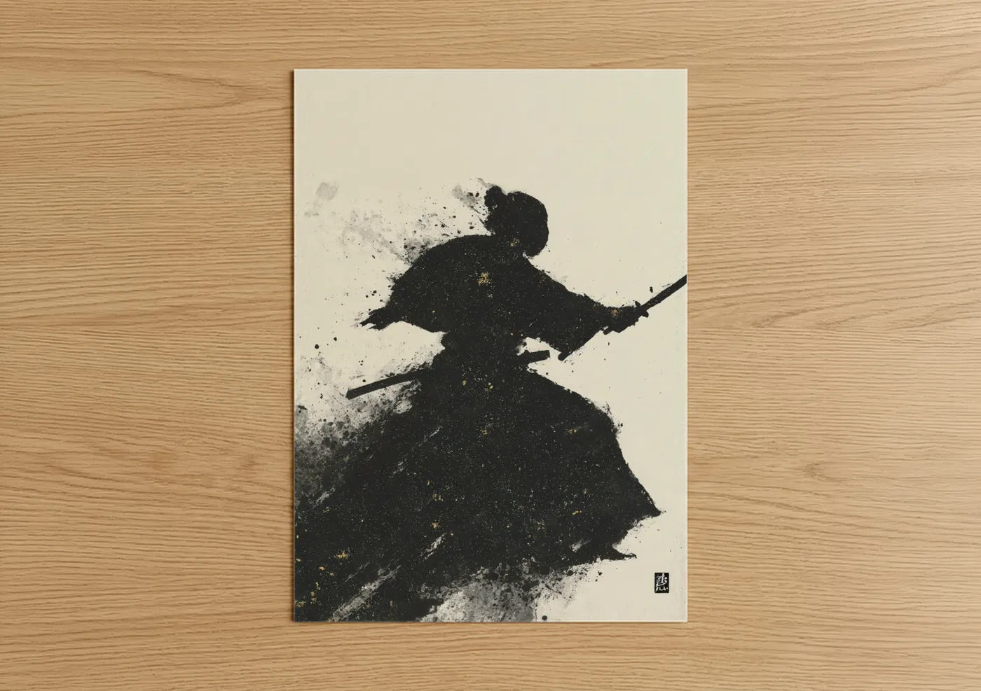 Aikido Warrior Martial Arts Silhouette Wall Art