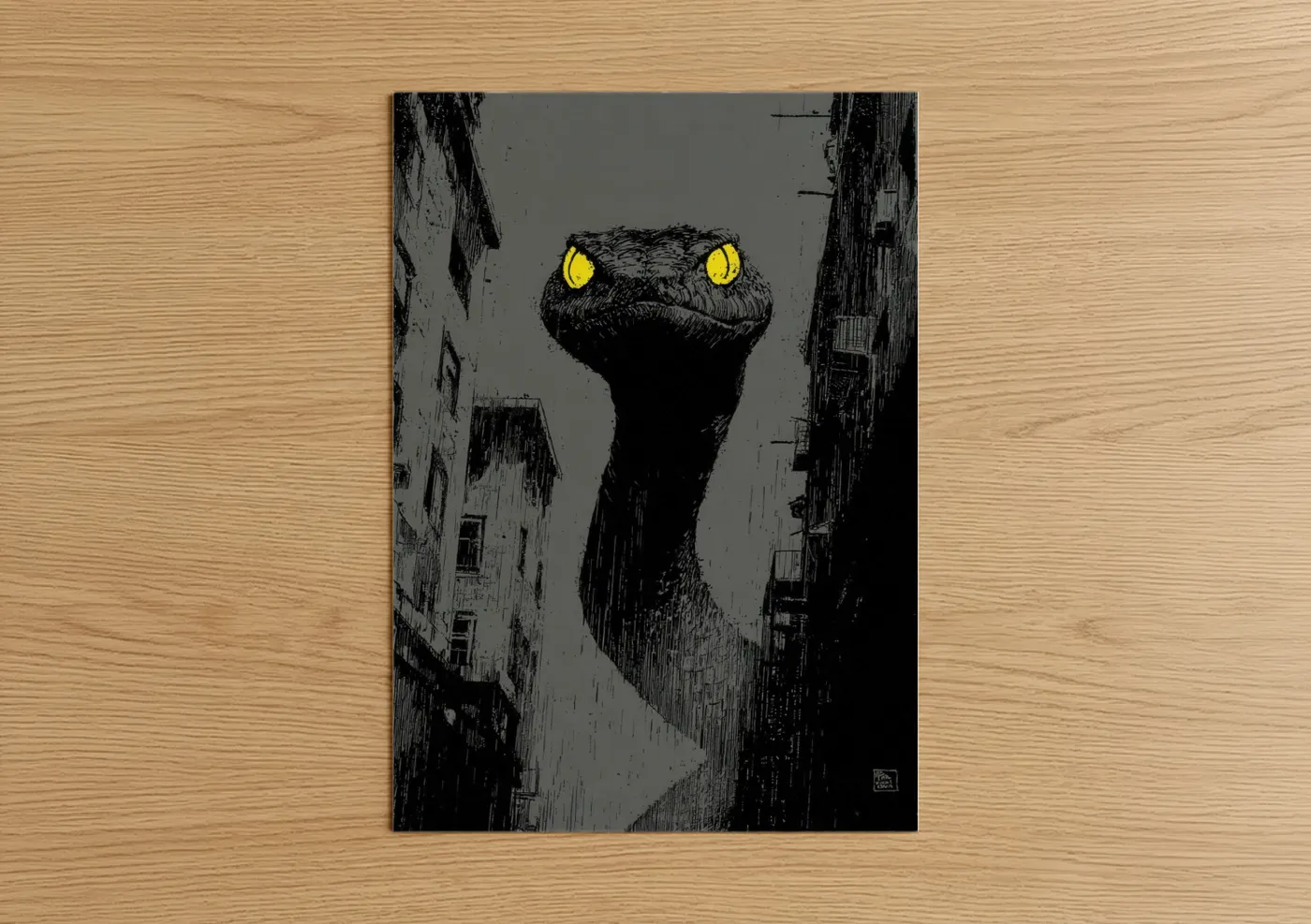 Urban Python Dark Fantasy Wall Art