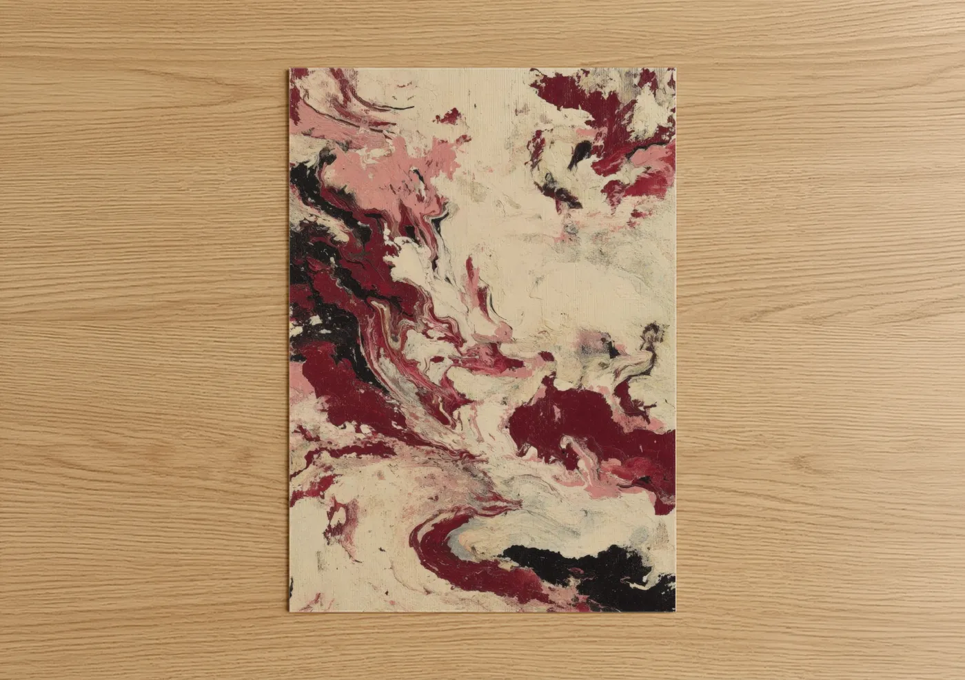 Crimson Meat Abstract Expressionist Wall Art