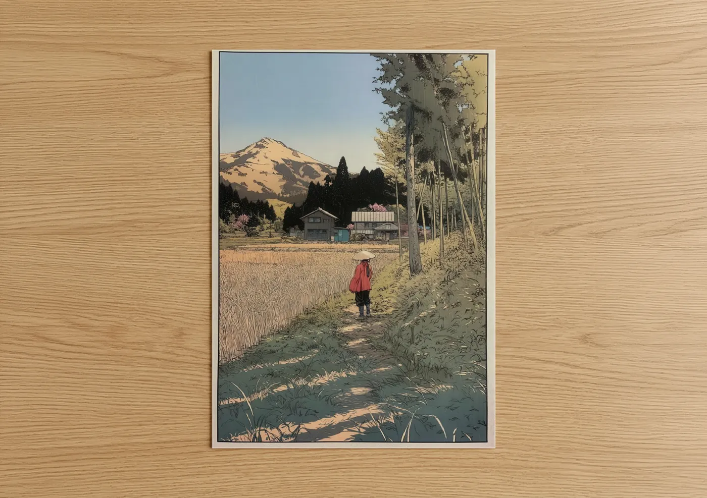 Rural Mountain Valley Path Landscape Wall Art