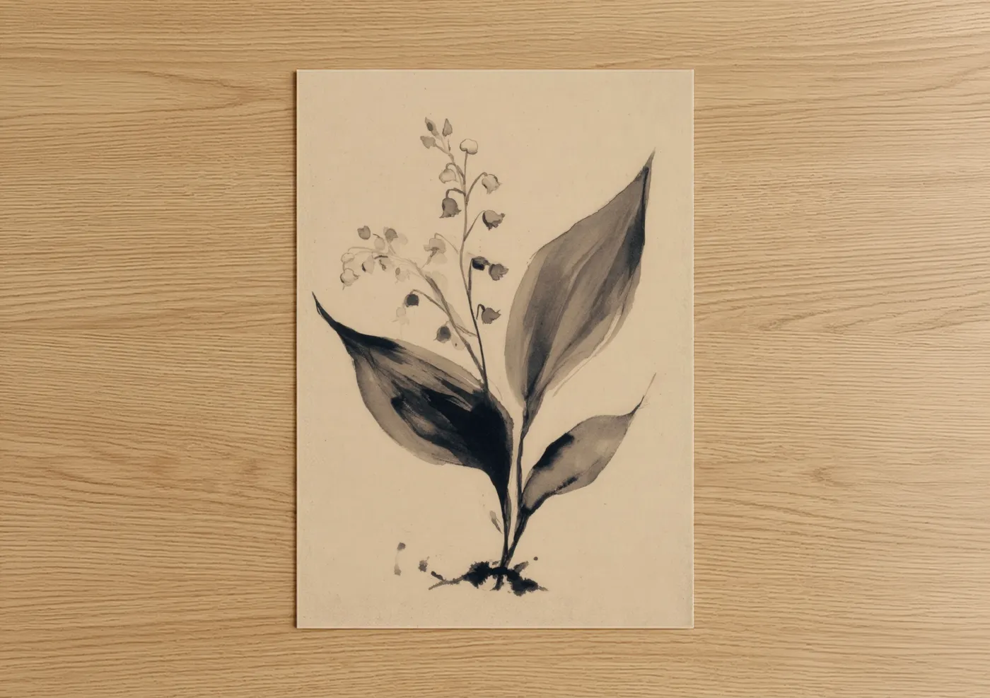 Delicate Spring Flowers Botanical Drawing Wall Art