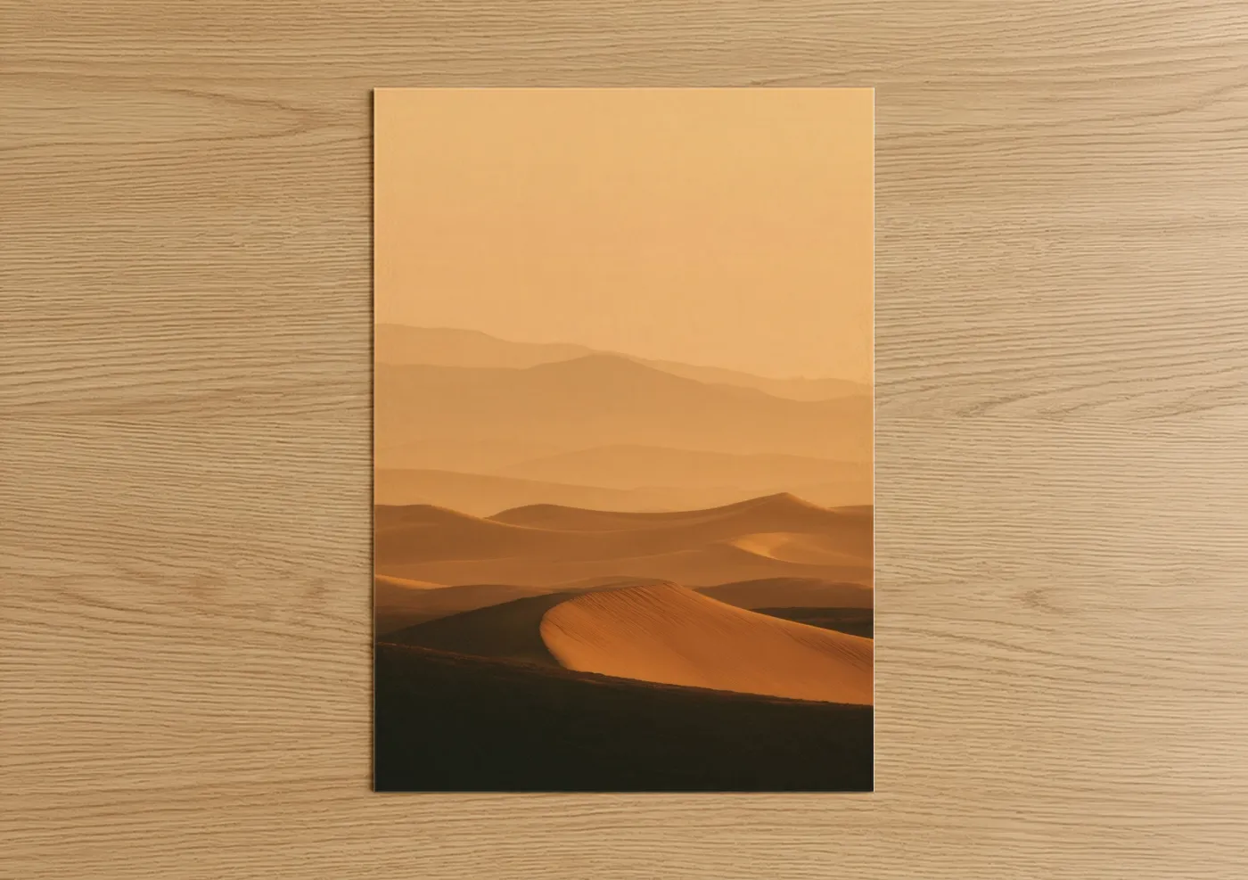 Golden Desert Dune Sunset Landscape Wall Art